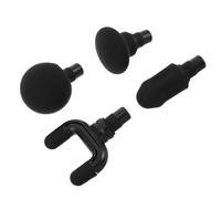 HEALSOPTHY Embout pistolet de massage 4Pcs, accessoire de massage de fitness en silicone noir, têtes de massage pour se détendre, adaptées aux bras, jambes et dos, maison et entraînement