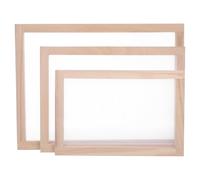 HEALSOPTHY Ensemble 3 Cadres à Papier en Bois de Paulownia 20X30Cm 25X34Cm 30X40Cm avec Tamis à Mailles Fines pour Fabrication Papier Fait Main Fleurs Pressées et Loisirs Créatifs DIY