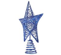 HEALSOPTHY Étoile de Sapin de Noël avec Paillettes Ornement Lumineux Décoration Arbre Noël pour Intérieur Bureau et Commerce