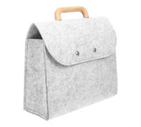 HEALSOPTHY Étui de rangement en feutre avec poignée en bois, sac fourre-tout rectangulaire, protection efficace, pour bureau et commuting
