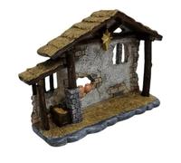 HEALSOPTHY Figurine de Crèche Résine Décoration Religieuse Miniature pour Intérieur Ornement de Scène de Nativité pour Table et Support Décoration de Noël Chrétienne