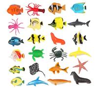 HEALSOPTHY Figurines Poissons pour Aquarium Décorations Créatures Marines Faux Poissons Miniatures Ornement Plastique Décoration Réaliste