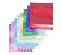 HEALSOPTHY Film de Transfert Thermique Pet pour Textile 8pcs Couleur Aléatoire, Adapté la Plupart des Tissus, pour Personnaliser T-shirts et Vêtements Style Style Aléatoire