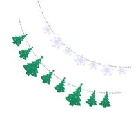 HEALSOPTHY Guirlande à Non Tissé de Noël Mètres 3 Fanions en Tissu Résistante Déchirure Facile Suspendre, Décorations Couleur Aléatoire et Carnaval et Couloir