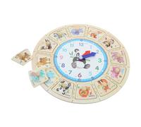 HEALSOPTHY Horloge pour Garçon Fille avec Design Animalier Éducatif Apprentissage de Lheure Puzzle Dassociation pour Tout Petits Montre Pédagogique Portable Colorée