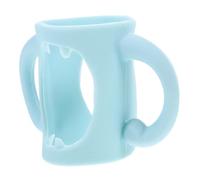 HEALSOPTHY Housse Silicone pour Biberon Verre Protection Anti-casse Manchon avec Poignée Né Bleu Ciel