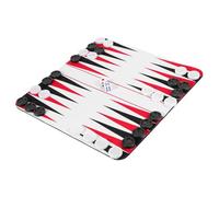 HEALSOPTHY Jeu de Société Backgammon de Voyage Plateau en Caoutchouc Antidérapant, Léger et Compact, pour Camping, Randonnées et Activités de Plein Air, Set Complet Portable