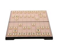 HEALSOPTHY Jeu D'échecs Japonais Pliable Magnétique en Bois pour Adultes et Garçons et Filles, Plateau Compact Portable, Jeu de Voyage Familial Stratégique, Coffret Unique pour Loisirs