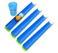 HEALSOPTHY Jeu d'Équilibre de Pipeline 10 Pièces Bille Dure Balle de Ping-Pong et Gobelet Accessoires Colorés pour Activités de Groupe Jeux de Défi et Team Building en Journée Sportive