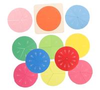 HEALSOPTHY Jouets Éducatifs en Bois pour Garçon et Filles Mathématiques et Fractions Apprentissage Précoce Cognition et Manipulation Circulaire 1 Ensemble de Plateaux