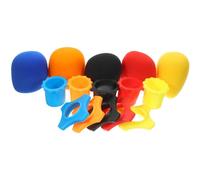 HEALSOPTHY Kit 15 Pièces Anneaux de Protection et Bonnette Anti-vent en Mousse pour Microphones sans Fil sur Scène, Accessoires Anti-roulis et Manchons Inférieurs Couleur Couleur Aléatoire