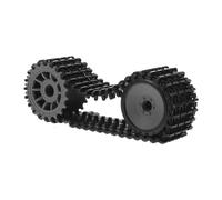 HEALSOPTHY Kit Chenilles Caoutchouc pour Châssis Réservoir DIY Roues Entraînement à Coupleur pour Modèle Tank Haute Traction pour Robotique et Réparation Rc
