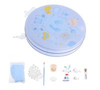 HEALSOPTHY Kit de Moulage D'empreintes de Bébé et -né pour Souvenir, Pâte à Modeler Bleu Clair, Présent Naissance, Moulage Main et Pied, Coffret, Adapté Bébé et -né