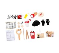 HEALSOPTHY Kit Détective Garçon et Filles 3-5 Ans 1 Set Accessoires Réalistes Jeu de Rôle Intérieur Déguisement Espion Garçon Fille Présent Fête Enquête Ludique Éducatif
