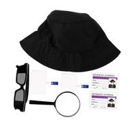 HEALSOPTHY Kit Détective pour Jeu de Rôle Accessoires Cosplay Réalistes pour Déguisement Halloween Lunettes Chapeau et Loupe pour Soirées à Thème
