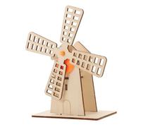 HEALSOPTHY Kit DIY Éolienne Rotative Bois pour Garçon Fille Jeu Éducatif Stem avec Transmission Mécanique Puzzle Manuel pour Activités Familiales et Expériences Scientifiques