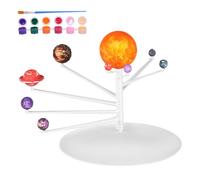 HEALSOPTHY Kit Maquette Système Solaire pour Garçon Fille Modèle Planétaire Abs à Monter Jeu Éducatif de Construction Astronomie Apprentissage des Planètes et Décoration de Bureau