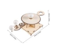 HEALSOPTHY Kit Scientifique de Modélisation Solaire Bois Système Solaire Éducatif DIY Représentation Précise du et Lune pour Apprentissage Scolaire et Décoration