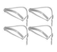 HEALSOPTHY Lacets pour Chaussures à Talons Hauts 4 Pièces en Pu Argenté Brides Anti-desserrage Amovibles Réglables et Antidérapantes, pour Femmes, Bureau et Soirée