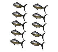 HEALSOPTHY Lot de 10 Ballons Gonflables en Aluminium de Thon Décorations Nautiques pour Fête D’Anniversaire Garçon et Filles Ballon Gonflable Poisson Résistant Thème Pêche Plage ou