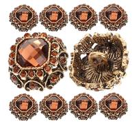 HEALSOPTHY Lot de 10 Boutons Métalliques Strass Petits pour Vêtements DIY Boutons Soi-Même Taille Petite 17 MM Accessoires Couture pour Manteaux Pulls et Costumes Ornements de Mode