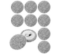 HEALSOPTHY Lot de 10 Boutons Ronds à Coudre pour Vêtements, Boutons Décoratifs 25 Mm en Tissu Recouvert Gris Clair, Attaches de Couture pour Manteaux, Capes et Pulls, Fournitures de Mercerie