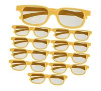 HEALSOPTHY Lot de 10 Lunettes De Cinéma DVD Jeux Vidéo 3D pour Films Et Jeux Vidéo Lunettes De Visionnage 3D pour La Maison pour Home Cinéma en Abs Jaune