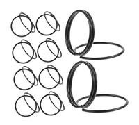 HEALSOPTHY Lot de 10 Porte-Cartes de Siège Romantiques Mariage en Métal Noir Porte-Numéro de Table à Pince Double Anneau Rond Base Stable Support pour Fiches Mémo et Décoration de