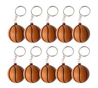 HEALSOPTHY Lot de 10 Porte-Clés Basket-Ball pour Garçon et Filles, Mini Ballons de 4 CM en Alliage de Zinc, Accessoires Léger et Robuste pour Fêtes et Paquet