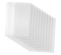 HEALSOPTHY Lot De 10 Protège-livres Transparents 16k Imperméables Antidérapants Bande Adhésive Couverture Protectrice Légère Et Flexible Pour Manuels Scolaires Étudiants