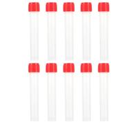 HEALSOPTHY Lot de 10 Tubes à Prélèvement Jetables en Plastique 10 Ml Couvercles Étanches Tubes D’Échantillonnage Médicaux Transparents pour Stockage et Transport Sécurisés des Échantillons