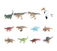 HEALSOPTHY Lot de 12 Figurines de Dinosaure Réalistes en PVC, Mini Statuettes Statiques Colorées, Ensemble Éducatif pour Garçon et Filles, Décoration et Collection, Jouets Dinosaures pour
