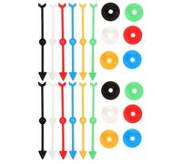 HEALSOPTHY Lot de 12 Flèches Rotatives en Plastique 100 Mm 6 Couleurs pour Jeux de Société, Accessoires pour Platine Vinyle, Indicateurs de Roue de Loterie, Jeu Éducatif et Animation