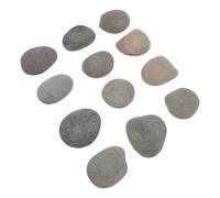 HEALSOPTHY Lot De 12 Galets De Rivière Naturels Pour Peinture Pierres Plates Et Lisses À Faire Soi-Même Pour Enfants Pour Peindre Des Rivières Des Jardins Gris