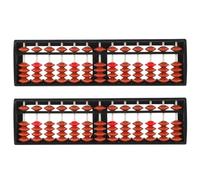 HEALSOPTHY Lot de 2 Boulier Arithmétique en Plastique 13 Colonnes 5 Perles Couleur Marron pour Garçon et Filles Outil Éducatif de Calcul pour École Maternelle D’Éveil Mathématique et