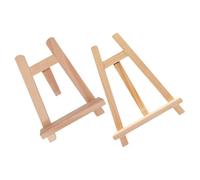 HEALSOPTHY Lot de 2 Chevalets en Bois Beige pour Peinture Garçon et Filles, Support Portable et Pratique, pour Affichage ou Dessin en Extérieur
