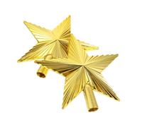 HEALSOPTHY Lot De 2 Décorations pour Sapin De Noël en Forme D'Étoile Dorées Ou Argentées Style Moderne