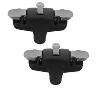 HEALSOPTHY Lot de 2 Gâchettes Mobiles pour Jeux Boutons en Alliage Noir Compatible Smartphone Déclencheurs de Jeu Ergonomiques en ABS et Alliage de Zinc pour Contrôle Précis en Gaming