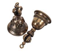 HEALSOPTHY Lot De 2 Pendentifs Cloche Vintage En Métal Pour Porte-clés, Accessoires Rétro Pour Paquet, Coloris Bronze Ancien, Suspendus, Décoratifs, Artisanat Bijoux, Usage Quotidien