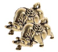 HEALSOPTHY Lot de 2 Pendentifs Porte-clés en Laiton Forme Petit Veau, Style Vintage Unique, Simple et Pratique, Décoration pour Bureau ou Maison