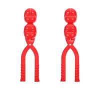 HEALSOPTHY Lot de 2 Pinces à Neige d'hiver en Plastique Résistant Forme Double Cœur Interactif Extérieur pour Batailles de Neige et Jeux Ludiques en Plein Air