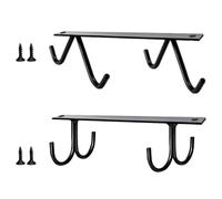 HEALSOPTHY Lot de 2 Supports de Tasse en Fer Noir sous Meuble, Porte-mugs et Maniques, Garde les Tasses Propres et Sèches, pour