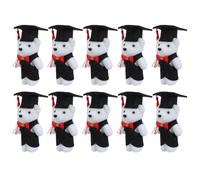 HEALSOPTHY Lot de 20 Mini Ours en Peluche Docteur en Mousse Floquée 13 CM Décoration Bouquet de Fin D’Études Souvenir pour Remise des Diplômes Maternelle Présent Félicitations Scolaire