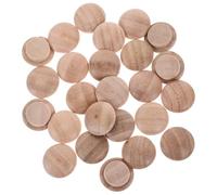 HEALSOPTHY Lot de 25 Bouchons en Bois pour Escalier et Meubles, Cache-vis de Remplacement, Design Simple et Texture Lisse, pour Rénovation et Finition