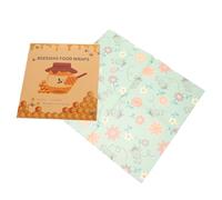 HEALSOPTHY Lot de 3 Emballages Alimentaires Réutilisables en Tissu de Cire D’Abeille Violet Rouge Tailles Variées Conservation Solide des Aliments et Protection L’Air pour Usage Quotidien