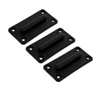 HEALSOPTHY Lot de 3 Récepteurs Muraux en Plastique pour Barrières à Ceinture Rétractable, Fixation Murale Carrée 4 Trous, Accessoires Universels pour Contrôle des Foules en Lieux