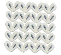 HEALSOPTHY Lot de 30 Breloques Oreilles de Lapin en Tissu Gris, Accessoires DIY pour Pinces à Cheveux et Décoration, pour Loisirs Créatifs et Fête de Pâques, Ornements Légers et Faciles