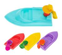 HEALSOPTHY Lot de 4 Jouets Scientifiques DIY Bateau à Propulsion par Ballon en Plastique Dispositif Expérimental Éducatif pour Garçon et Filles D’Apprentissage Stem Couleur Aléatoire