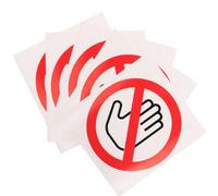 HEALSOPTHY Lot de 5 Autocollants de Sécurité Ronds en Vinyle «ne Pas Toucher» Ø 100 Mm, Étiquettes Adhésives pour Panneaux de Sécurité, Signalisation Industrielle pour Prévenir les Risques