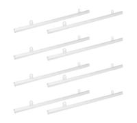 HEALSOPTHY Lot de 8 Barres Suspendre en Pvc 40 Cm Crochet, Support Mural Stable pour Affiches Publicitaires, Cadre D'affiche Pratique pour Centres Commerciaux et Supermarchés